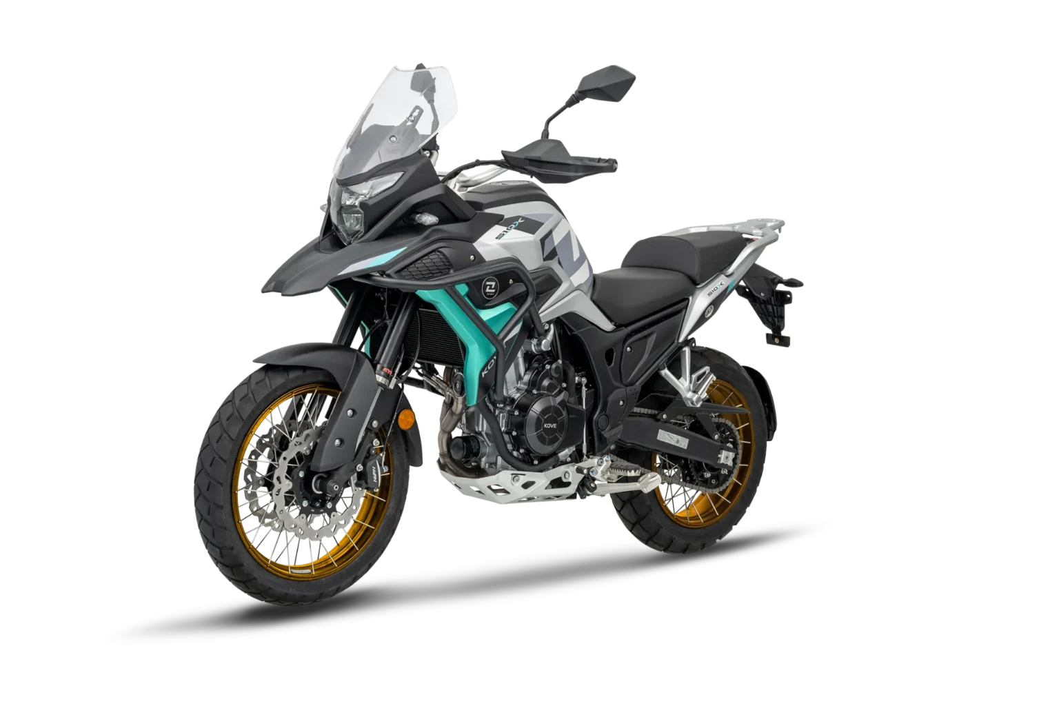 KOVE 510X בצבע כסוף-טורקיז - מלפנים משמאל